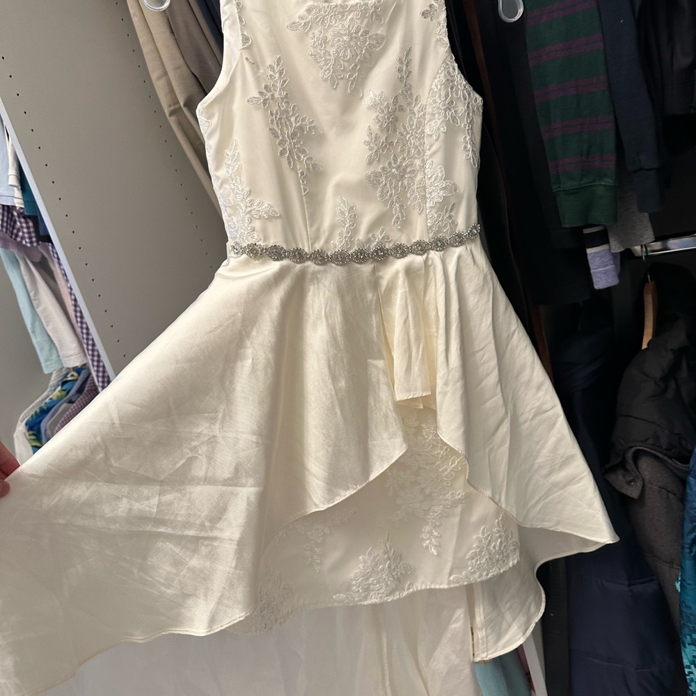 Rare Editions Cream Fit and Flare Sleeveless Dress